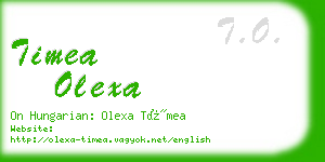 timea olexa business card